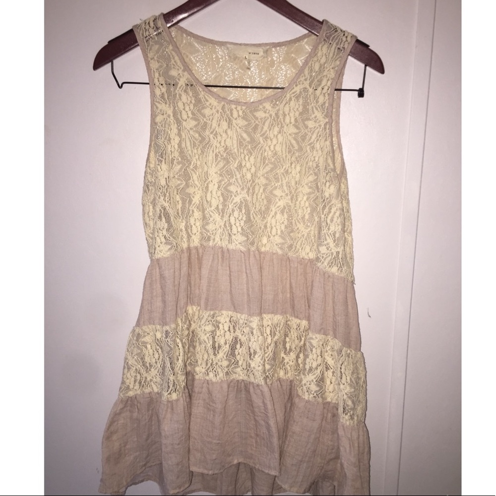 a'reve Tan and Cream Tanktop